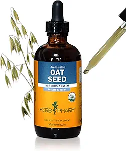 Herb Pharm Certified Organic Oat Seed Liquid Extract for Nervous System Support - 4 Ounce