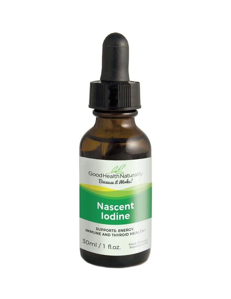 Nascent Iodine, Supports Energy, Immune and Thyroid Health, 30ml - Good Health Naturally