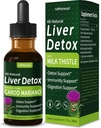 Milk Thistle Liver Detox Drops, Cardo Mariano (con Silimarina) y Diente de León para el Hígado Graso, Liver Support Supplement w/Artichoke " Dandelion Extract for Liver Cleanse " Repair. 2oz