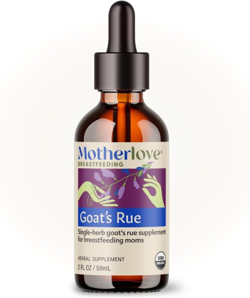 Motherlove Goat’s Rue (2 Ounce Tincture) Suplemento de lactancia para el desarrollo de tejidos de pecho " Optimización de la leche de leche de leche de leche de leche de mama—USDA Certified Organic, Vegan, Kosher, Soy-Free