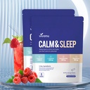 VivoNu Calm " Sleep Powdered Drink Mix Raspberry L Theanine Ksm-66 Ashwagandha Magnesium Glycinate Vitamin D 3 Suplementos para la relajación " Focus No Sugar Non GMO