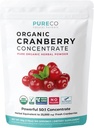 USDA Organic Cranberry Concentrate (50:1) Powder - 500mg es Equivalente a 25,000mg de Cranberries Frescas - para la limpieza del riñón &amp; UTI Ayuda Vitaminas - Mujeres - Suplemento - 100 Servings - No Pills