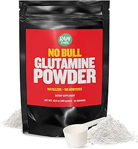 “No Bull” L-Glutamine Powder - Desflavored and Micronized Glutamine, Pure L Glutamine Powder, Non GMO, L Glutamine Supplement, Naturally Vegan, Vegetarian y Gluten Free, 300g