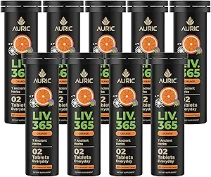 Auric Herbal Liver Support Suplemento Silencio Milk Thistle (Silymarin), Turmeric, Ajo, Ginger for Liver Health ← Advanced Detox &amp; Cleansing Formula for Active Liver sometida180 Tablets latitud Plant Based Gluten-Free