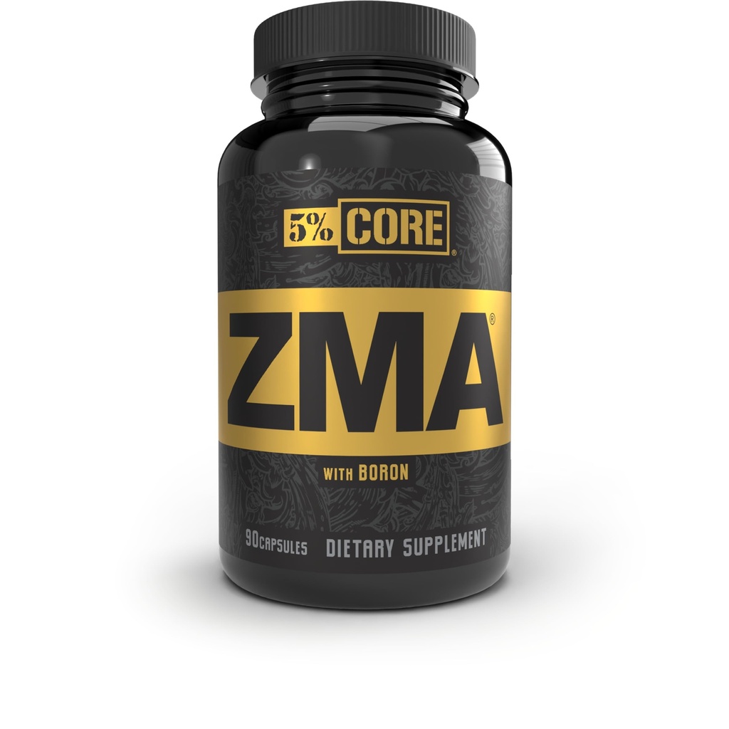 5% Nutrición núcleo ZMA (con Boron) Silencio promueve la recuperación mediante el almacenamiento de niveles de zinc, magnesio & vitamina B-6 (90 cápsulas)