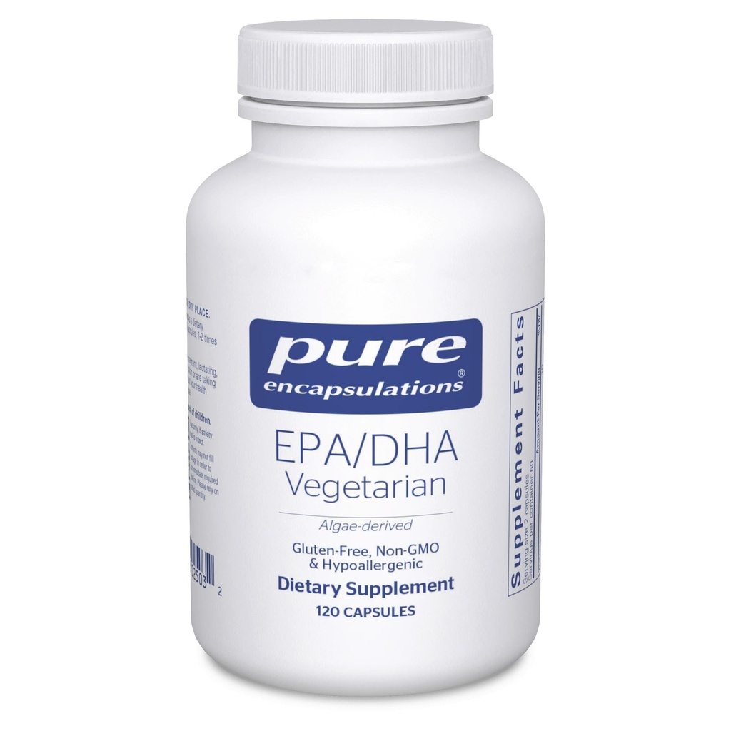 Pure Encapsulations EPA/DHA Vegetarian | Algae-Derived EPA and DHA to Support Cardiovascular Health and Daily Wellness | 120 Capsules*
