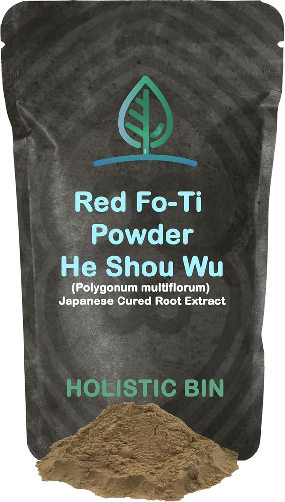 Holistic Bin Japanese He Shou Wu Fo Ti Powder Potent Fermented Herbal Extract for Vitality ¦ Wild Harvested in Japan ← Pure Fo Ti for Hair Health Support ← Antioxidant and Anti Aging Properties