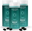 iwi life Brain Omega-3, 180 Softgels (90 Servings), Vegan Plant-Based Algae Omega-3 con EPA + DHA, Focus, Memory and Mood Support Suplemento dietético, Krill & Fish Oil Alternative, No Fishy Aftertaste