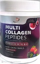 Multi Collagen Peptides Supplement, Berry Flavor, Types I II III IV V, Hair Skin Nails Support, 30 Servings