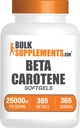 BulkSupplements.com Beta Caroteno 25000 UI Softgels - Suplemento de Vitamina A, Suplementos de Beta Caroteno - para Ojo, Gluten Gratis, 1 Softgel por Serving, 365 Cuenta (Pack of 1)
