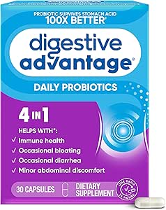 Cápsula Probiótica diaria - Ventajas Digestivas 30 Cápsulas, Supervives 100x Mejor, Menos Bloquear, Calcio, Promueve Salud Digestiva y Gut Flora, multi