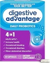 Daily Probiotic Capsule - Digestive Advantage 30 Capsules, Survives 100x Better, Lessens Bloating, Calcium, Promotes Digestive Health and Gut Flora, multi