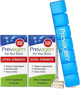 Prevagen Extra Strength - 60 Capsules (2 Mes de Suministro) ← Formulado para su cerebro Silencio 20 mg de Apoaequorin Plus Vitamina D3 con 7-Day Pill Minder