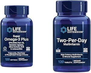 Super Omega-3 Plus EPA/DHA Fish Oil, Sesame Lignans &amp; Two-Per-Day High Potency Multi-Vitamin & Mineral Supplement