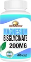 Rise-N-Shine - Magnesium Bisglycinate 200 mg - Joint &amp; Muscle Support - Suplemento de Apoyo Energía, Digestión y Huesos - Magnesio de Apoyo al sueño y descanso (30 cápsulas)