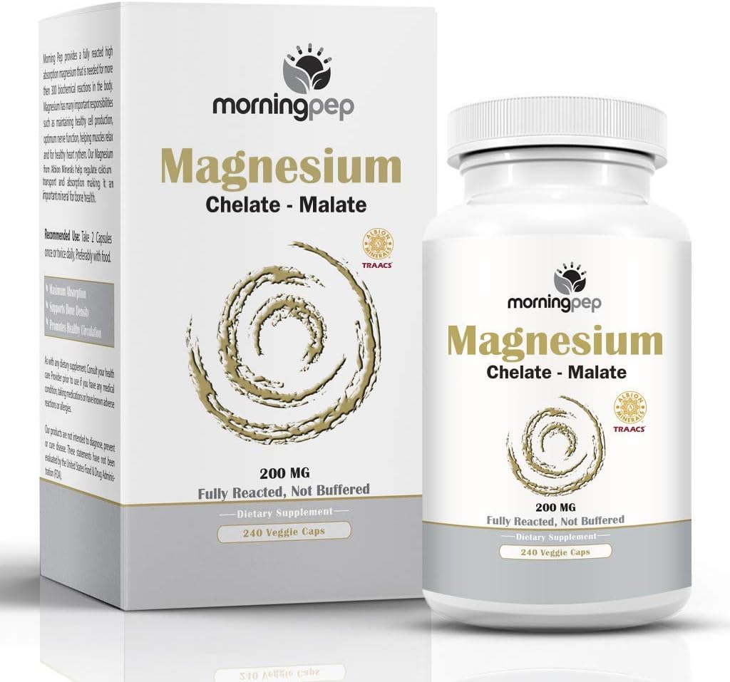 Magnesio Bisglycinate Chelate 240 Vegi Caps 200mg Elemental por Serving