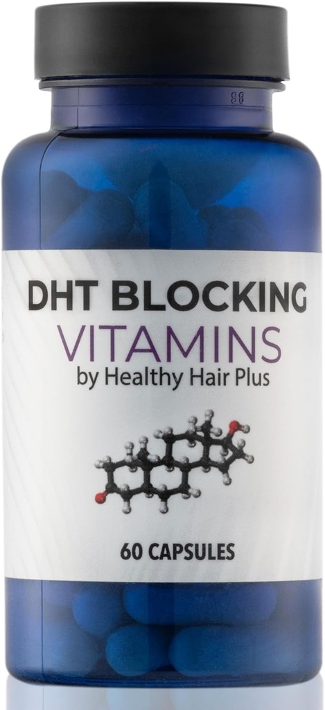 Pelo sano Plus - DHT Blocker Vitaminas Suplemento para Hombres y Mujeres - 60 Tabletas - Zinc - Saw Palmetto - Biotina - Ácido fólico - Crecedor y Cabello Saludable