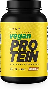 Proteína vegana por HTLT ← Polvo de Proteína Planta Basada en Pea " Rice Protein Powder Blend  durable for High-Protein Shakes and Baked Treats, (Chocolate Peanut Butter)