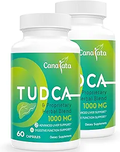 TUDCA Liver Support Suplementos 1000mg - 120 Vegan Capsules,TUDCA Bile Salts with Milk Thistle Herbal Blend Formula for Liver Cleanse & Repair