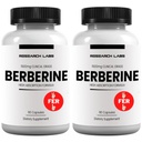 Research Labs 2 Fer 1 Ad - 1500mg Clinical Grade Berberine High Absorption Formula & BerberQuil™ Support. 180 Total Capsules. 500mg Each Capsule