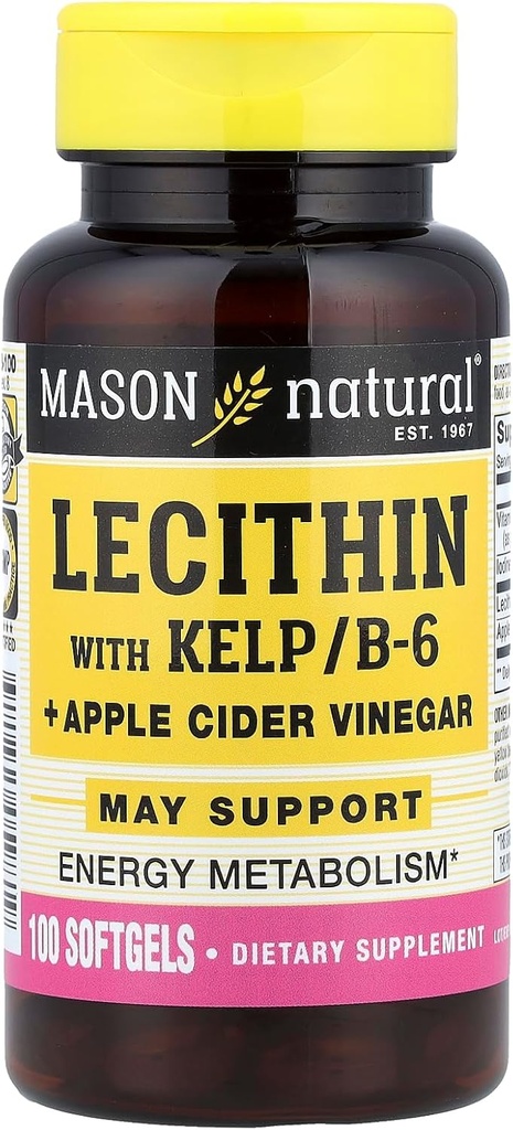 MASON NATURAL Lecithin con KELP, B 6 Plus Sider Vinegar