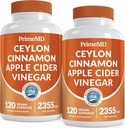 5-in-1 Ceylon Cinnamon Capsules 2355mg - Apple Cider Vinegar Capsules with Turmeric, Panax Ginseng, and Bioperine (120 Count, Pack of 2)