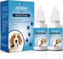 NOVEHA Pet Gel Eye Drops con 0.3% Viscoadaptive Hyaluronan ¦ Solución Ojo para los ojos secos severos - Hidratación duradera, reduce la molestia, hinchazón y sequedad - Lubricación Ocular para perros y gatos (2x10mL)