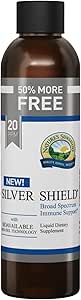 Sunshine Silver Shield Liquid, 6 Fl Oz ← Colloidal Silver Liquid con Aqua Sol Technology Proporciona soporte y protección inmune