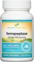 Instrucciones saludables Serrapeptase—120,000 SPU/Serving, 60 cápsulas Vegan, para utilizar como parte de su Regimiento de Bienestar diario (60-Day Supply)