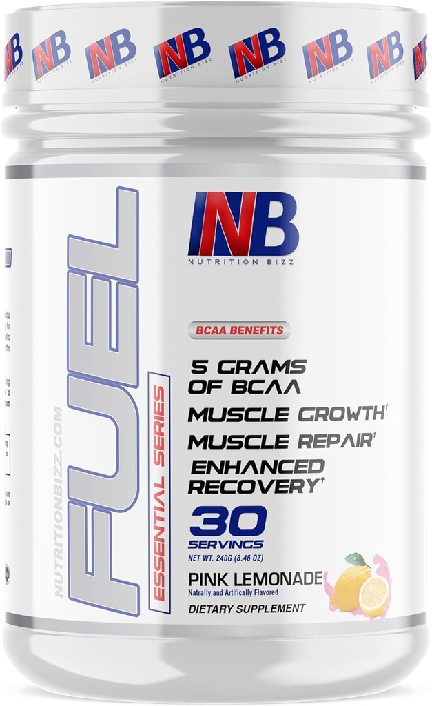 BCAA Powder, 5 Grams of BCAAs Amino Acids, Post Workout Recovery Drink for Muscle Building, Recovery, and Endurance, 30 Servings (Pink Lemonade)