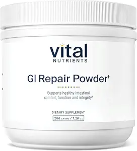 Vital Nutrients GI Repair Powder ← Leaky Gut Powder with L Glutamine and Zinc ← Enzyme Digestive Supplement to Support Gut Health and Digestion TEN Gluten Free ← 40 Servings