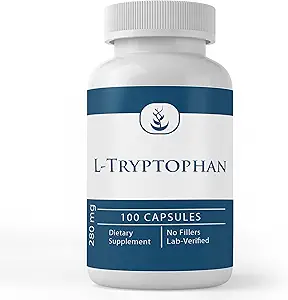 Ingredientes originales puros L-Tryptophan (365 cápsulas) No hay magnesio o rifles de arroz, siempre puros, verificados por laboratorio