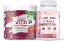 Mujeres Multivitaminas &amp; Pelo, Piel &amp; Nails Suplemento Bundle, Brain & Heart Support, Gut & Digestion, Crecimiento del cabello, Salud de la piel, Fuerza de uñas