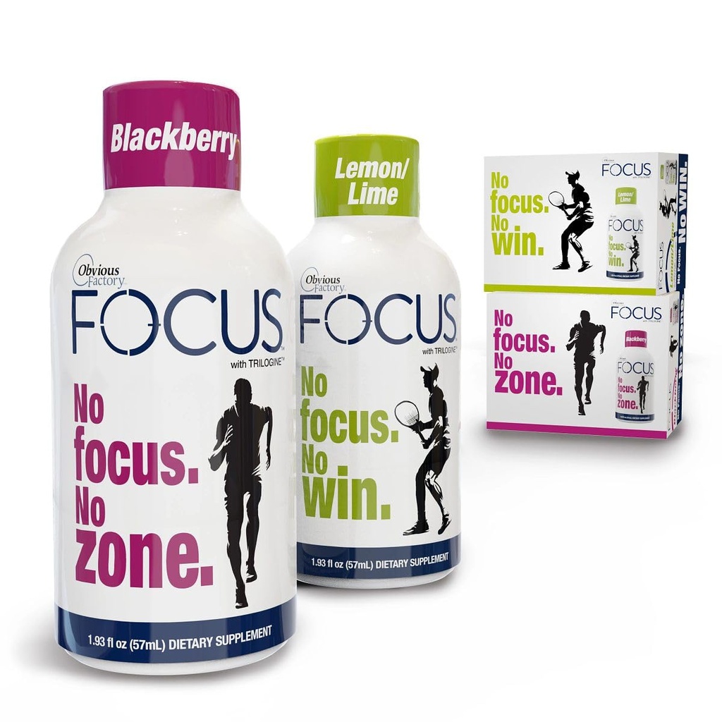 Zapatos de enfoque con Trilogine, Stay Sharp, Zero Sugar Energy Boost, Variety Pack, 24 Count (1.93 fl oz), Blackberry, Lemon Lime Flavors