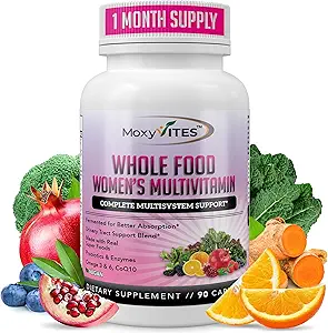Multivitamina metilada para mujeres con hierro - Mujeres Multivitamina con 44 alimentos integrales orgánicos " Nutrientes fermentados - Vitamina diaria para mujeres Soporte multisistema completo, 90 cápsulas veganos, no GMO