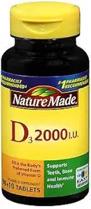 Vitamina D3 2000 UI Tablas 100 ea (Pack of 2)