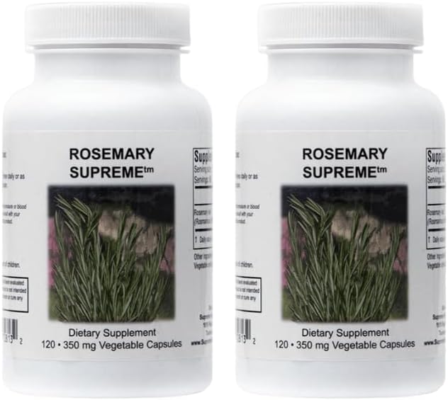 Supreme Nutrition Rosemary Supreme, 120 Pure Rosemary Vegetarian Capsules (Pack of 2)