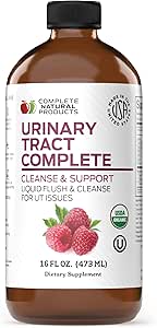 Tracto de orina natural completo 12oz - Suplemento líquido para la salud del tracto urinario con arándanos orgánicos, D-Mannose, hoja de remolacha, semillas de los granos y turmérica