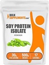 BulkSupplements.com Soy Protein Isolate Powder - Vegan Protein Powder, Unflavored - Pure &amp; Gluten Free, 30g per Serving, 250g (8.8 oz) (Pack of 1)