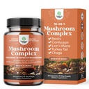 Complejo avanzado de setas cápsulas - 10X Lions Mane suplemento cápsulas con Reishi, Chaga, Maitake " Shiitake para la memoria de salud cerebral " Focus - Nootropic for Mental Clarity - 30 caps