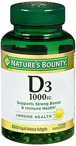 Bounty Bounty Bounty D-1000 UI Suplemento dietético Rapid Release Liquid Softgels 350 ea (Pack of 3)