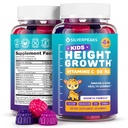 Gafas de Crecimiento de Altura para Niños - Vitaminas de Crecimiento para Adolescentes, Aumentar Altura Multivitamínico para Niños &amp; Niñas con Calcio Vitamina D C K2 Zinc Magnesio, Suplemento Maximizador de Crecimiento de Altura Natural, 60 PCS