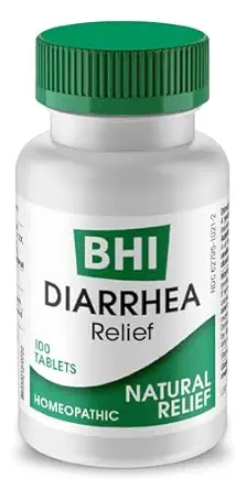 MediNatura BHI Diarrea Alivio de la Diarrea de acción rápida Remedio Natural para Diarrea Leve 8 Activos Homeopáticos calmantes Ayuda calma Stomach Gas Indigestión &amp; Cánticos para Hombres Mujer - 100 Cuadros