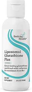 Optimal Liposomal Glutathione Plus, Soy-Free Immune Support, Support The Body's Healthy Response to Free Radicals, Promotes Glutathione Antioxidant Recycling, 5 fl. oz., Seeking Heath, 30 Servings