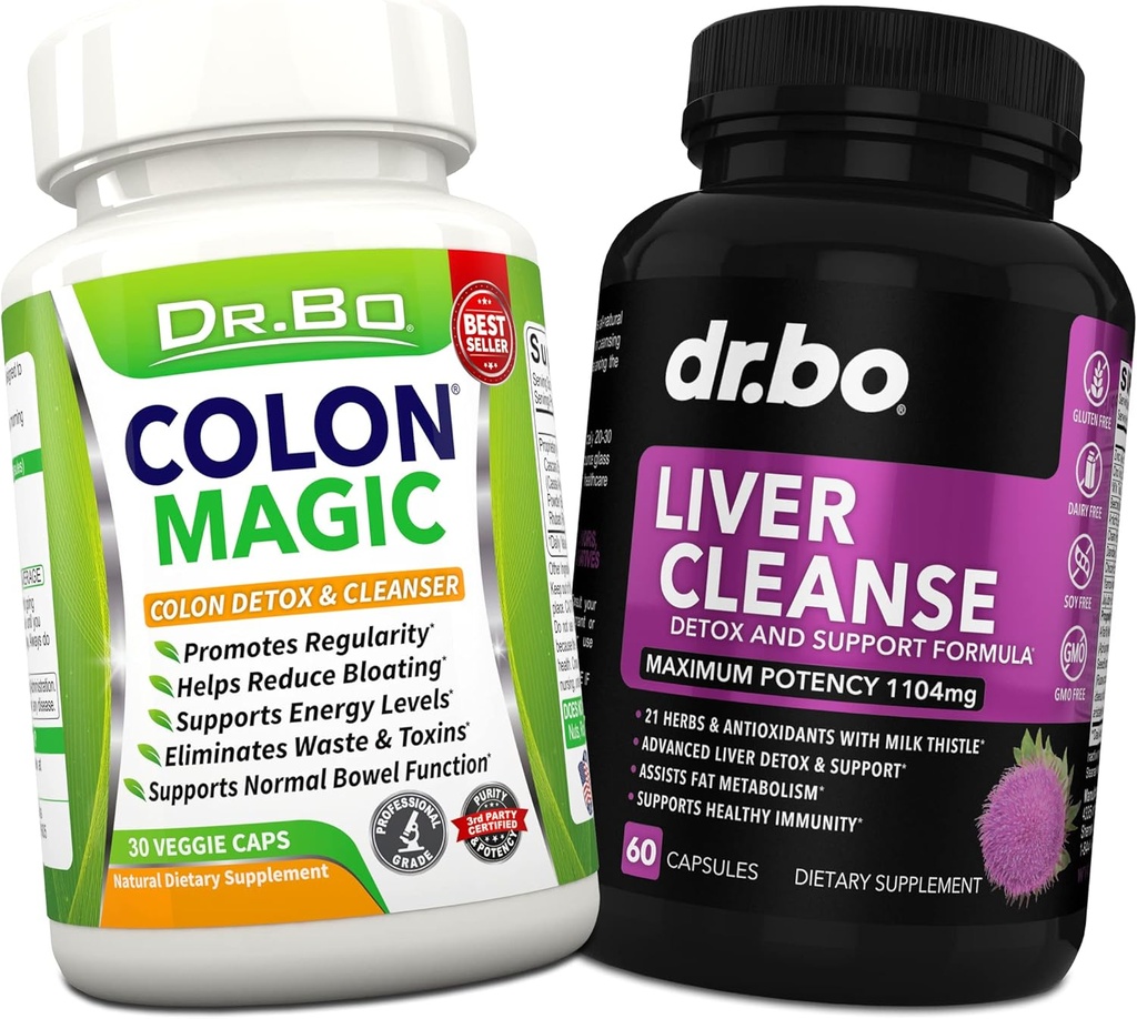 Colon Cleanse " Liver Cleanse Detox Support Supplement - Natural Bowel Cleanser Pills for Intestinal Bloating " Daily Constipation Relief - Milk Thistle Dandelion Caps " Aid Gallbladder Supplements