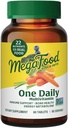 MegaFood One Daily Multivitamin for Women and Men, Immune Support Supplement with Real Food, Vitamina C &amp; Vitamina B, Bone Health, Cellular Energy Metabolism, Vegetarian, Non-GMO, 60 Tablets