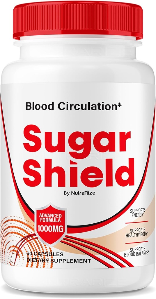 NutraRize Sugar Shield Blood Support Pills, Maximum Strength Formula, Sugar Shield Capsules, Natural Blood Blend Complex, Sugar Shield Reviews (60 cápsulas)