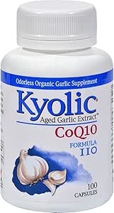 Kyolic Fórmula 109 Extracto de ajo envejecido con Cápsula CoQ10 - 100 por paquete - 3 paquetes por caso.