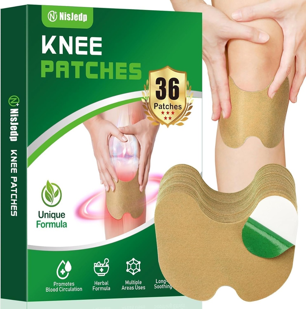 Pain Relief Patches,36 Pcs Knee Pain Relief, Wormwood Relieving 12 Hour Long Lasting Relief of Joint Pains for Knee, Back, Neck, Shoulder Pain