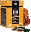 Organic Reishi Mushroom Spores 30 Servings - 100% Pure, Premium and Organic Spores-Ganoderma Lucidum, Lingzhi - High Potency Triterpenes (30 Grams)